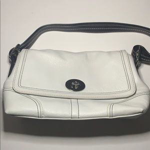 Coach - B&W Pebbled Leather Hamilton Shoulder bag